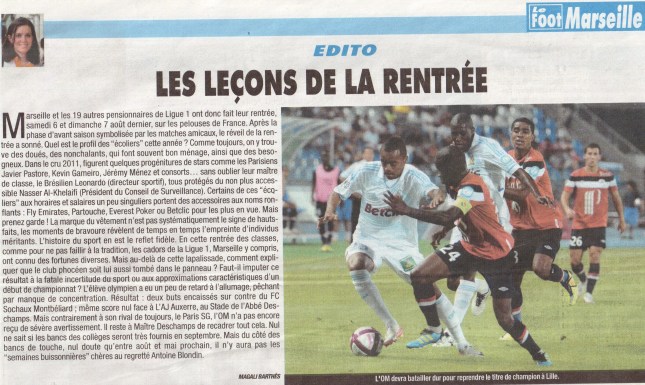 Edito Le Foot Marseille