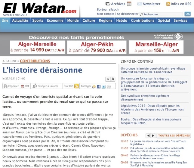 Article L'histoire déraisonne